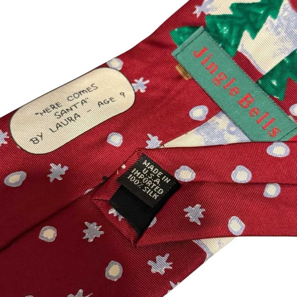 Save the children jingle bells 100% silk three men’s Christmas holiday ties